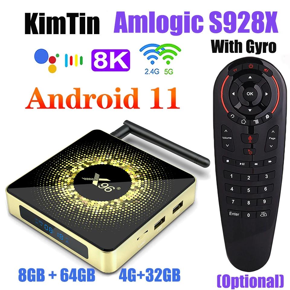 ȵ̵ 11 X96 X10 Ʈ TV ڽ, IPTV TV  ڽ, Amlogic S928X  ÷, 1000M ̴ BT5.2, 8K, 2.4G, 5G, WIFI6, 8G, 64GB